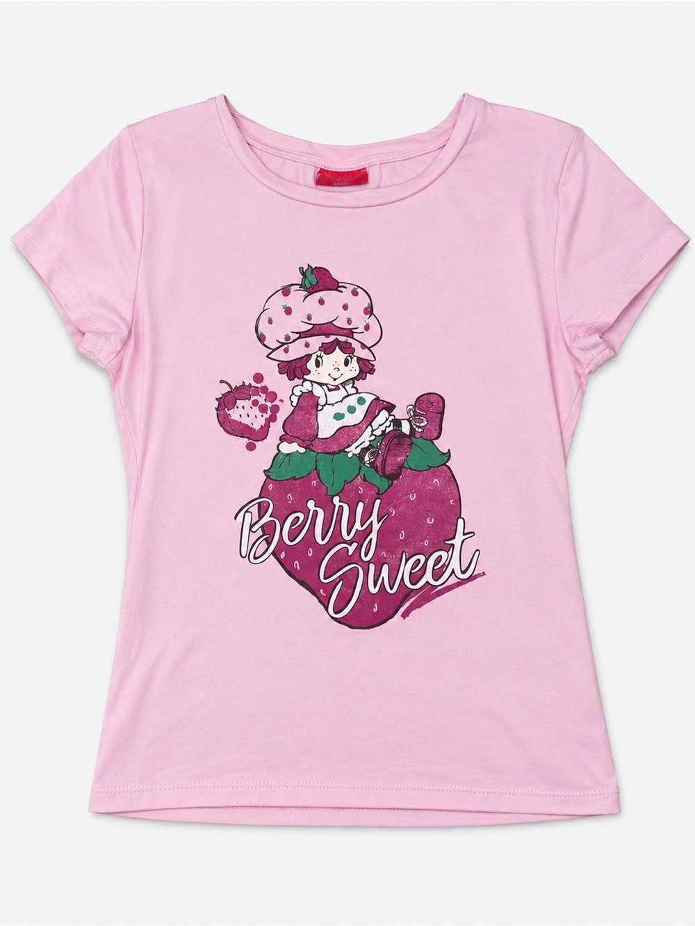 Strawberry Shortcake Girls Size Medium Pink Berry Sweet Graphic T-Shirt Tee